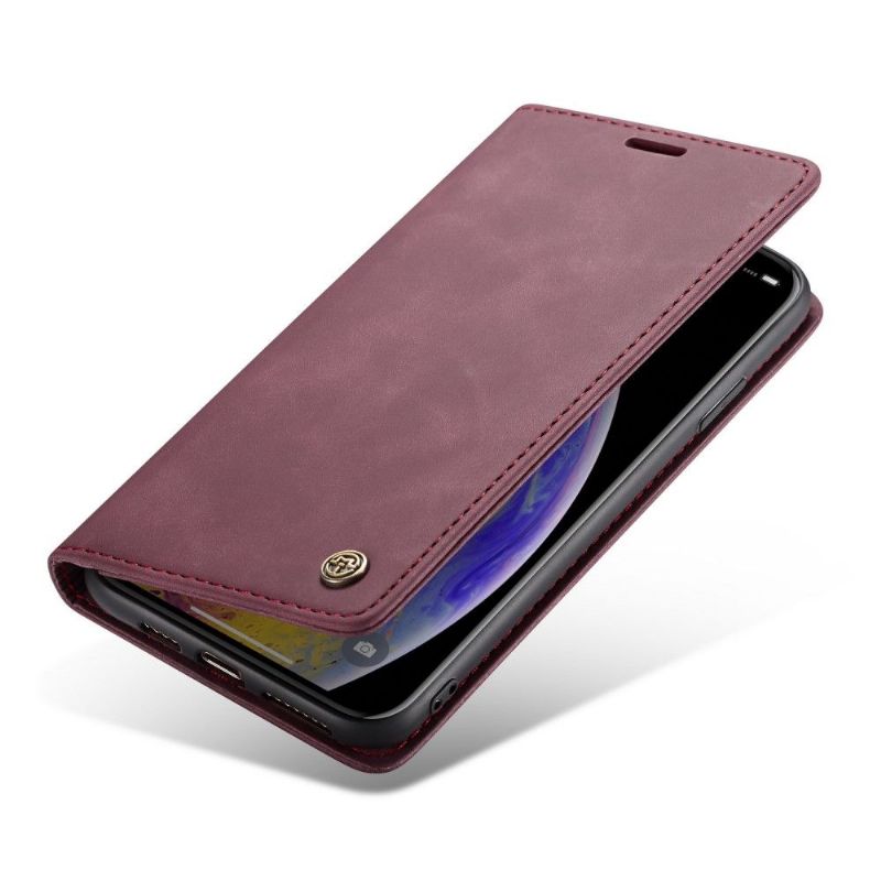 Flipové Pouzdro Na iPhone XS Max Golias Leather Effect - Červené Víno
