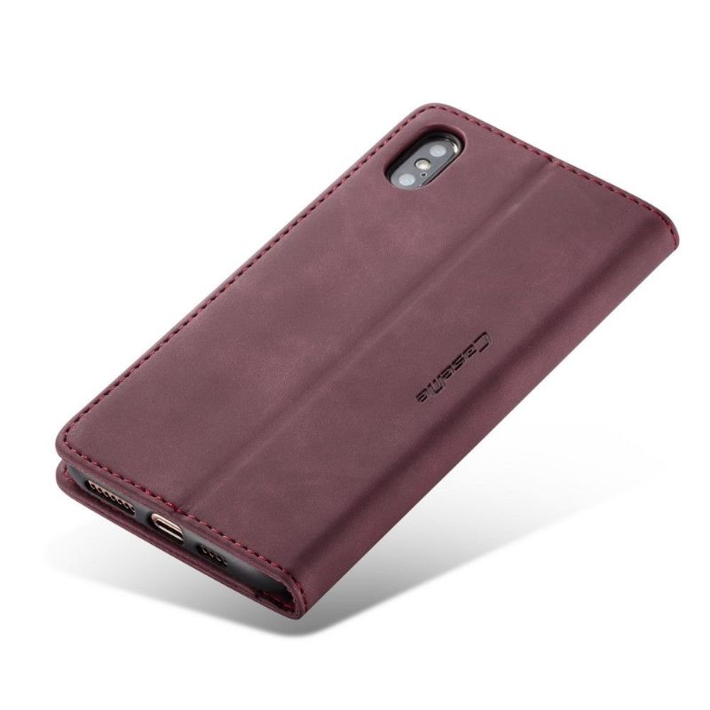 Flipové Pouzdro Na iPhone XS Max Golias Leather Effect - Červené Víno