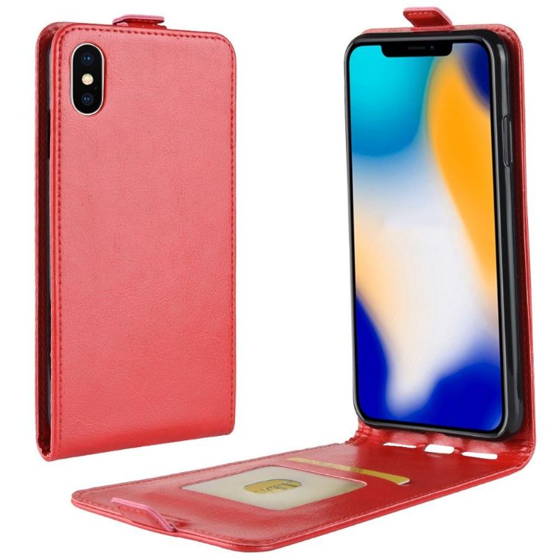 Flipové Pouzdro Na iPhone XS Max Kožené Pouzdro Vertikální Umělá Kůže