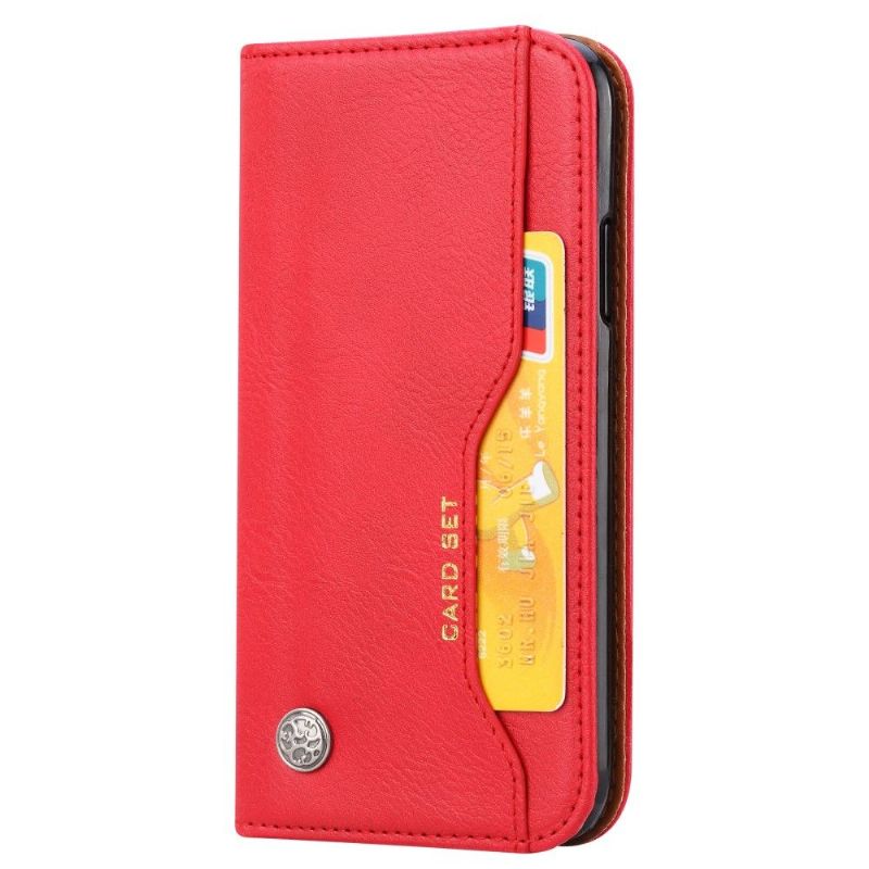 Flipové Pouzdro Na iPhone XS Max Kožený Efekt Pouzdra Na Stojan