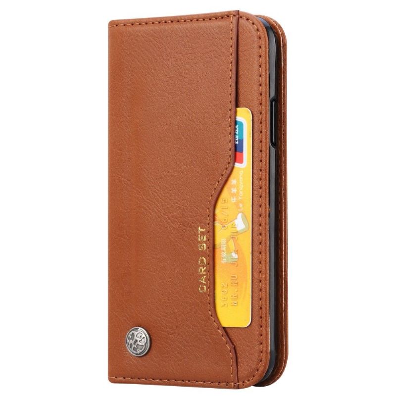 Flipové Pouzdro Na iPhone XS Max Kožený Efekt Pouzdra Na Stojan