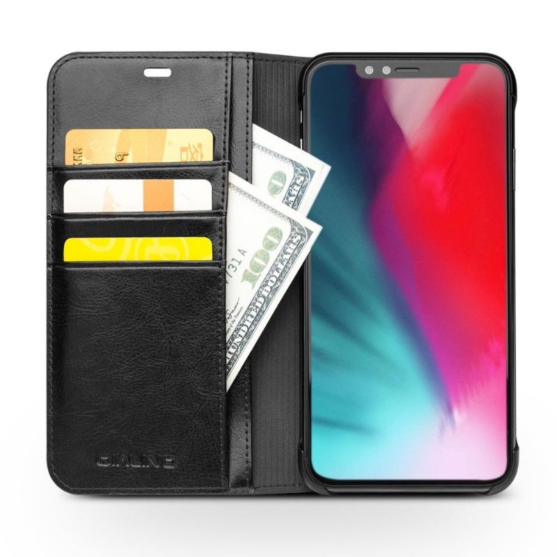 Flipové Pouzdro Na iPhone XS Max Pravá Kůže