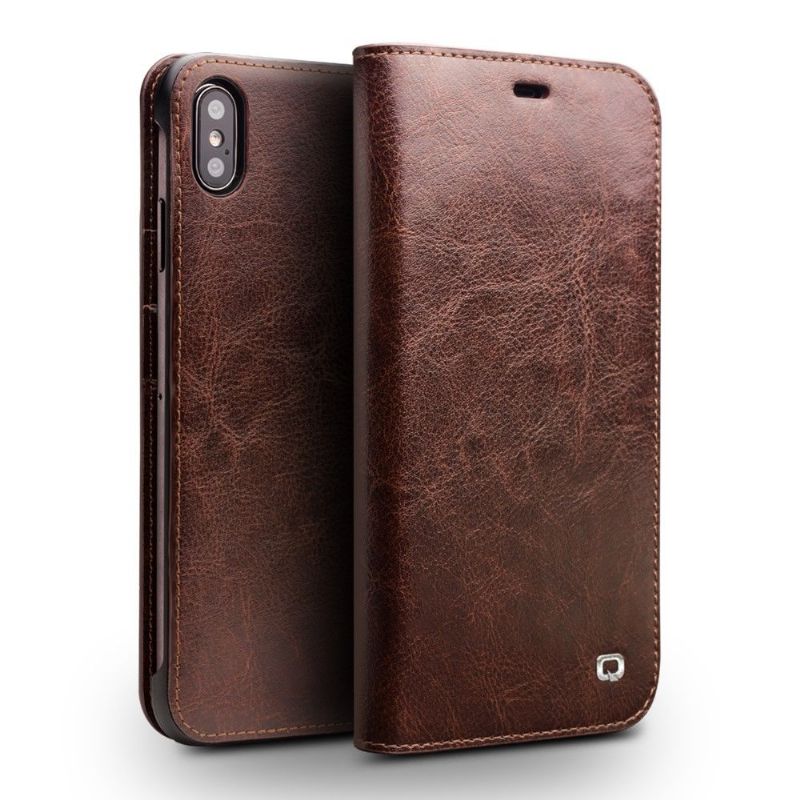 Flipové Pouzdro Na iPhone XS Max Pravá Kůže