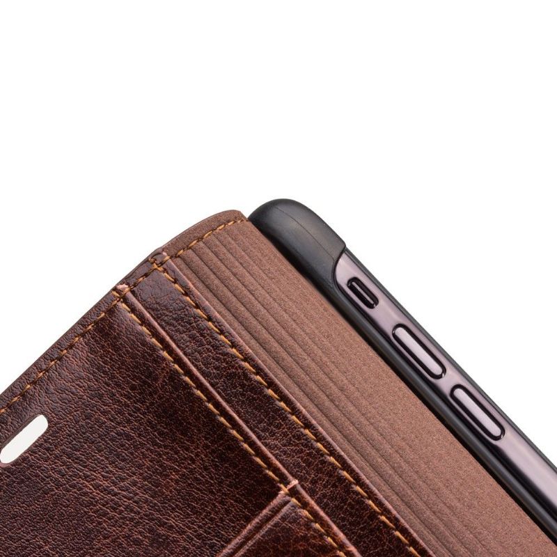 Flipové Pouzdro Na iPhone XS Max Pravá Kůže