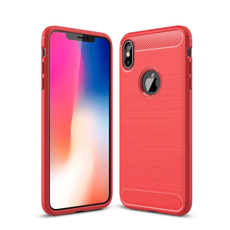 Kryt Na iPhone XS Max Flexibilní Kartáčovaný Efekt