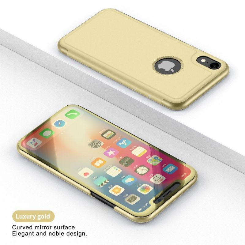 Kryt Na iPhone XS Max Flipové Pouzdro Zrcadlový Efekt