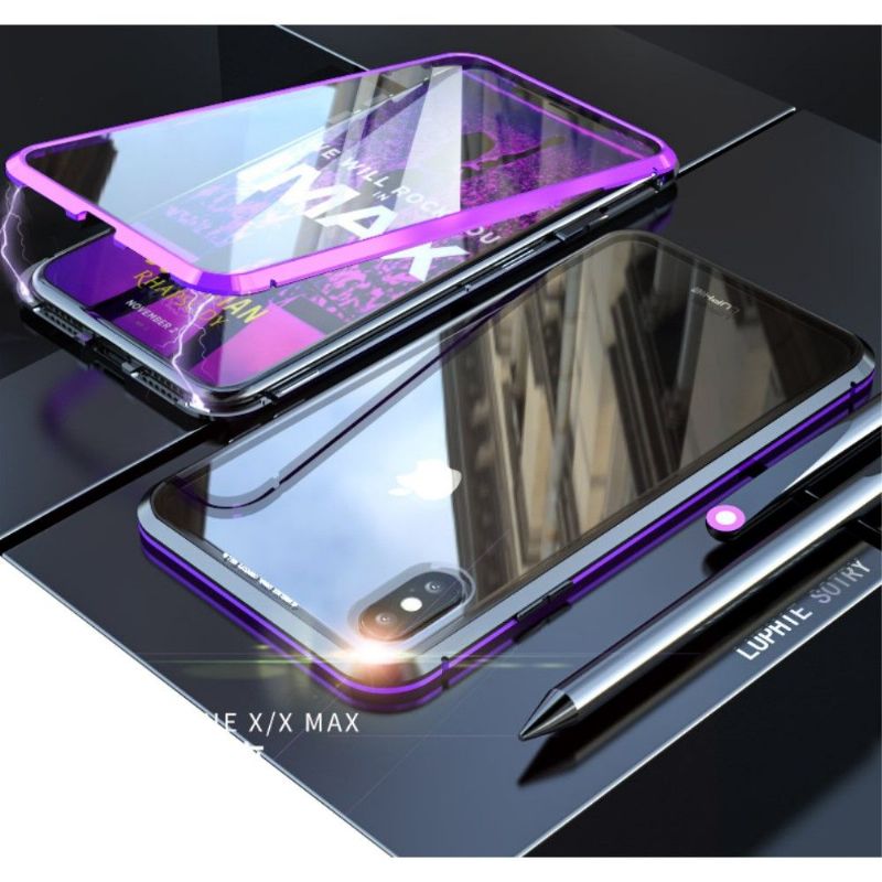 Kryt Na iPhone XS Max Integrální 360 Stupňů S Tvrzeným Sklem