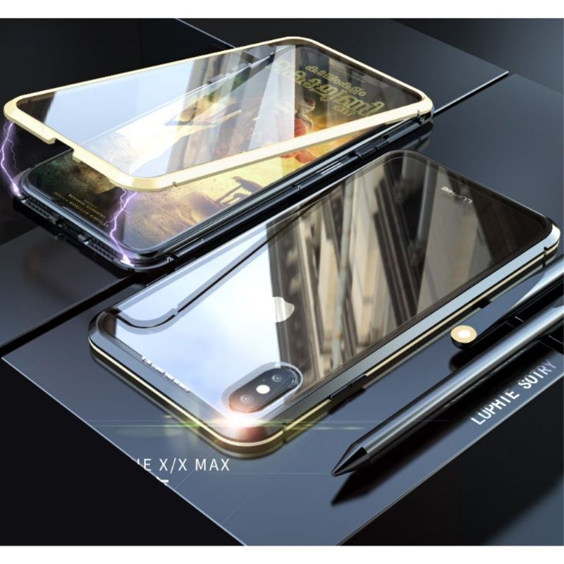 Kryt Na iPhone XS Max Integrální 360 Stupňů S Tvrzeným Sklem