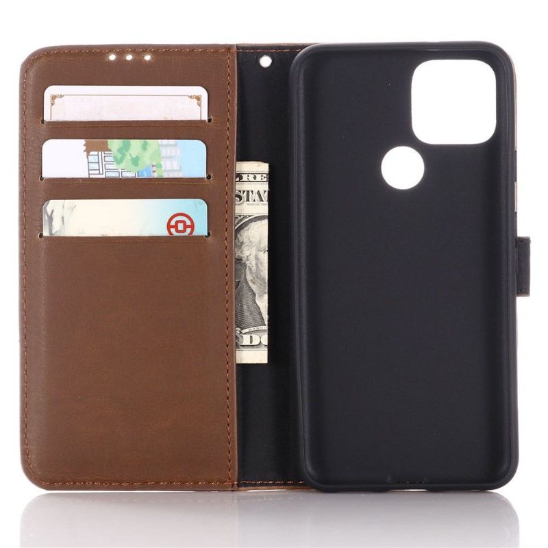 Kožené Pouzdro Folio Na Google Pixel 5 Flipové Pouzdro Retro Umělá Kůže