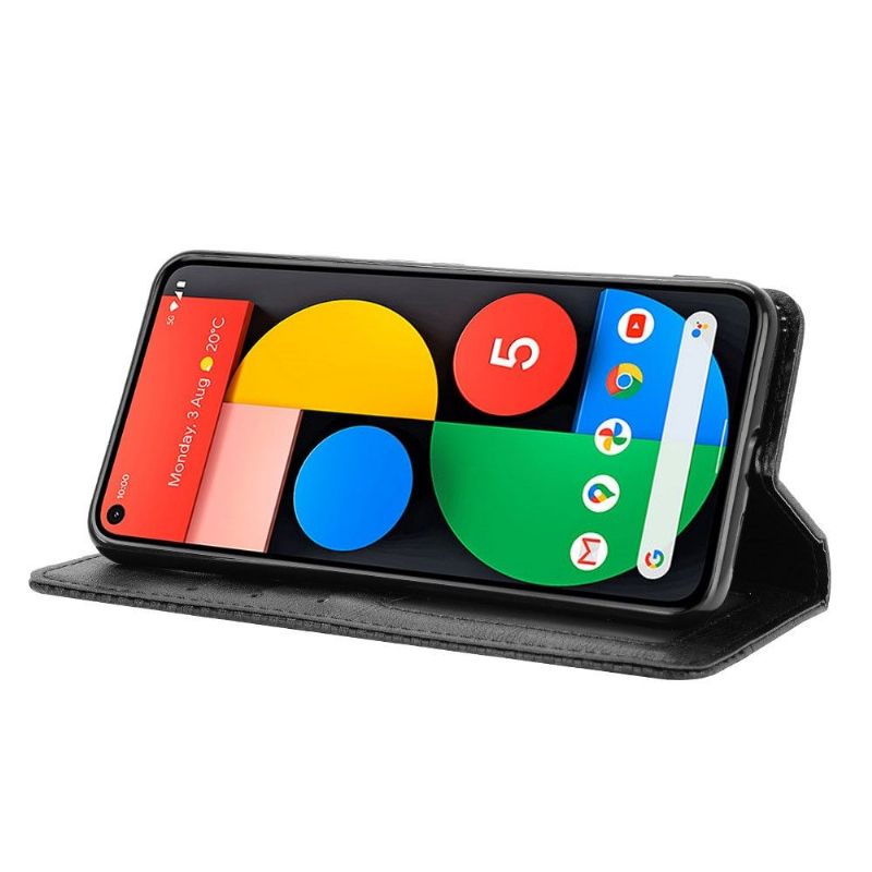 Kožené Pouzdro Na Google Pixel 5 Kůže Ve Stylu Cirénius