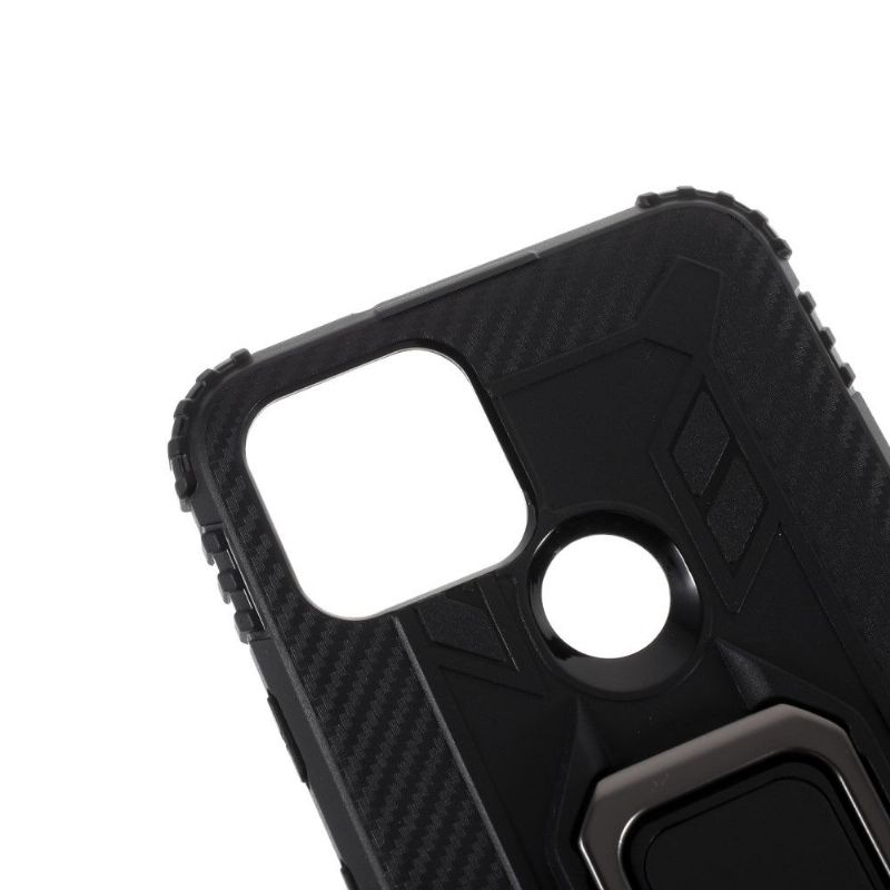 Kryt Na Google Pixel 5 Karbonový Vzhled S Opěrným Kroužkem