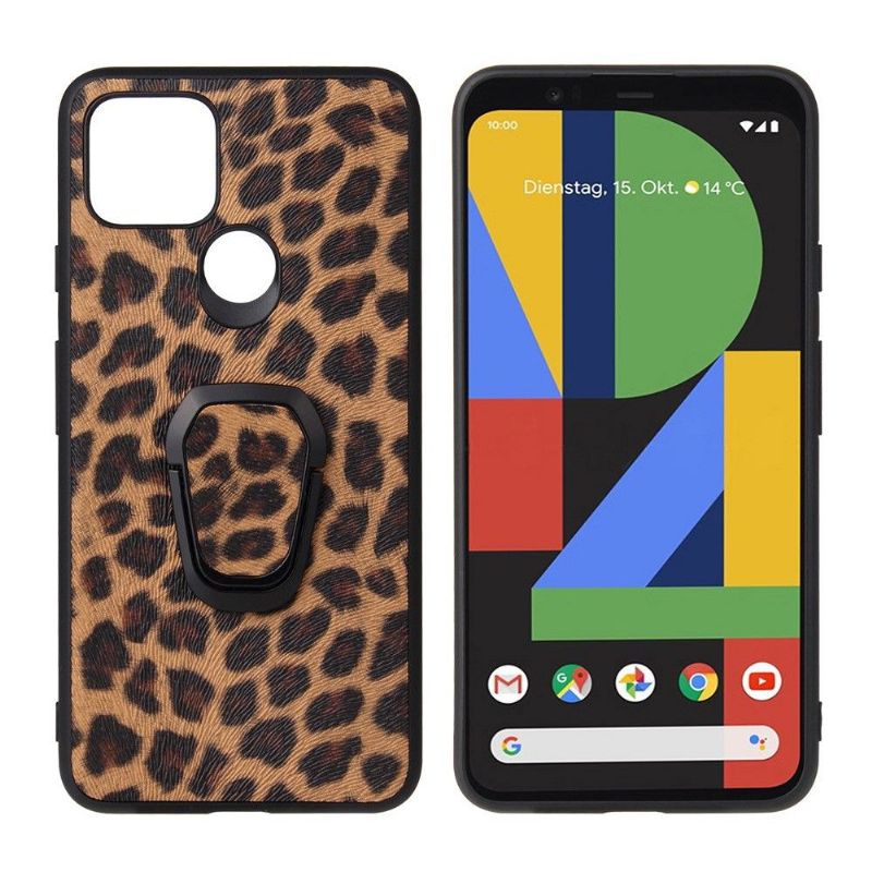 Kryty Na Mobil Na Google Pixel 5 Leopardí Vzor S Prstenem