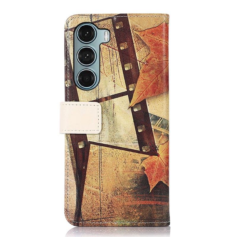 Flipové Pouzdro Na Motorola Moto G200 5G Eiffelova Věž Na Podzim