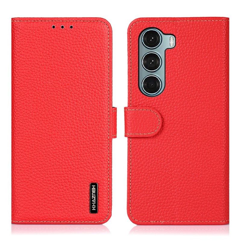 Flipové Pouzdro Na Motorola Moto G200 5G Khazneh Zrnitá Kůže
