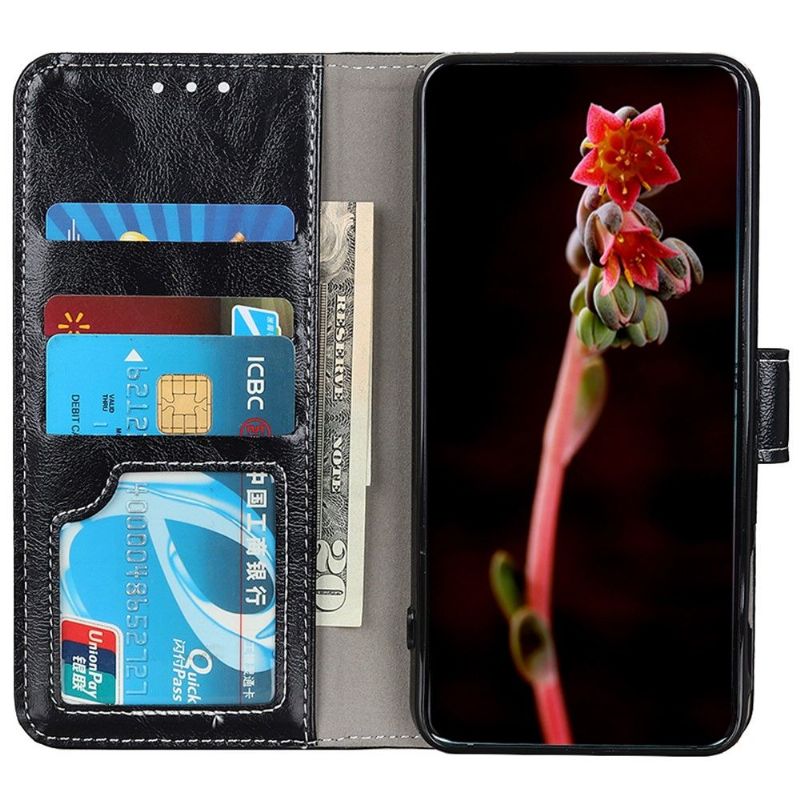 Flipové Pouzdro Na Motorola Moto G200 5G Prošívání S Luxusním Koženým Efektem
