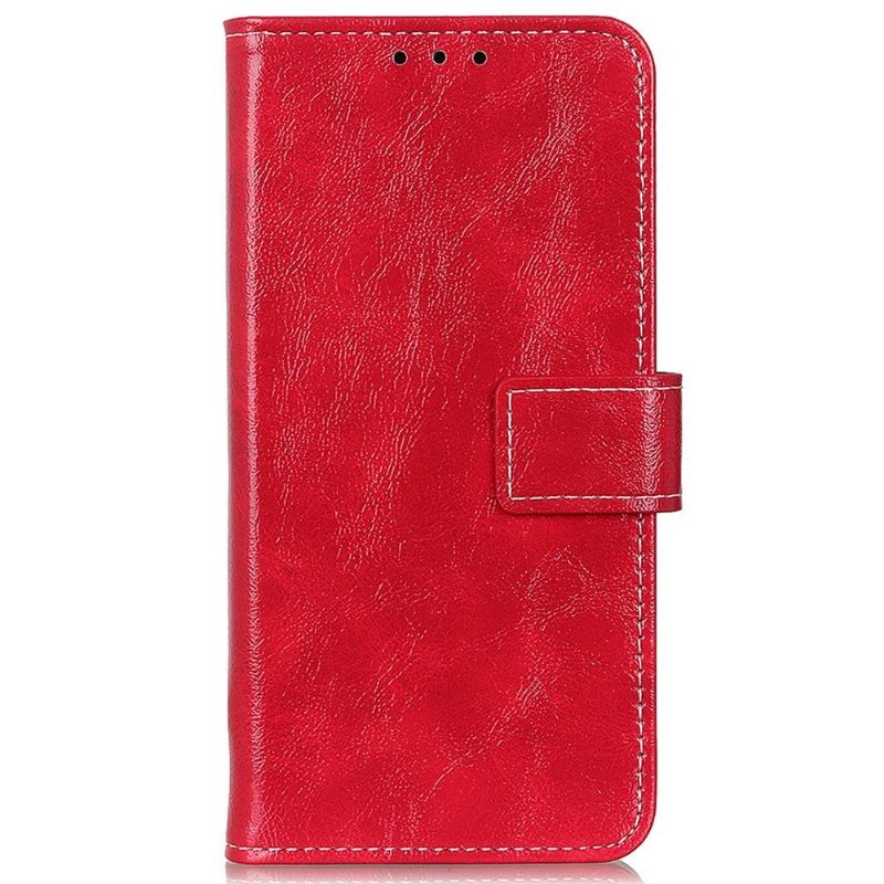 Flipové Pouzdro Na Motorola Moto G200 5G Prošívání S Luxusním Koženým Efektem