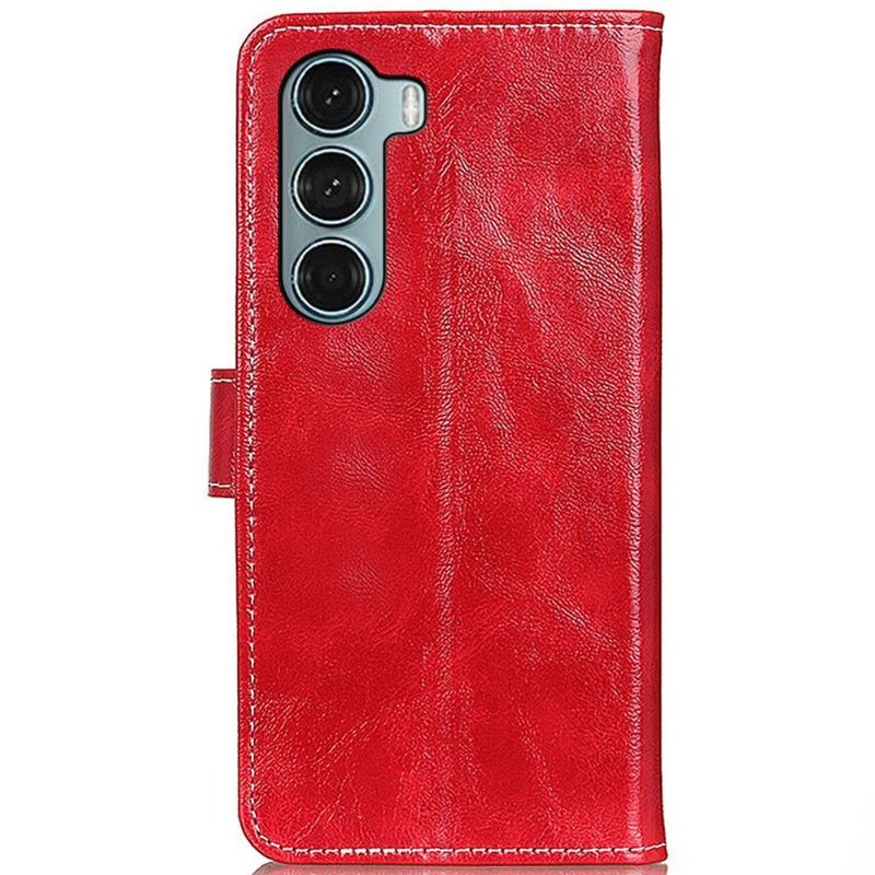 Flipové Pouzdro Na Motorola Moto G200 5G Prošívání S Luxusním Koženým Efektem