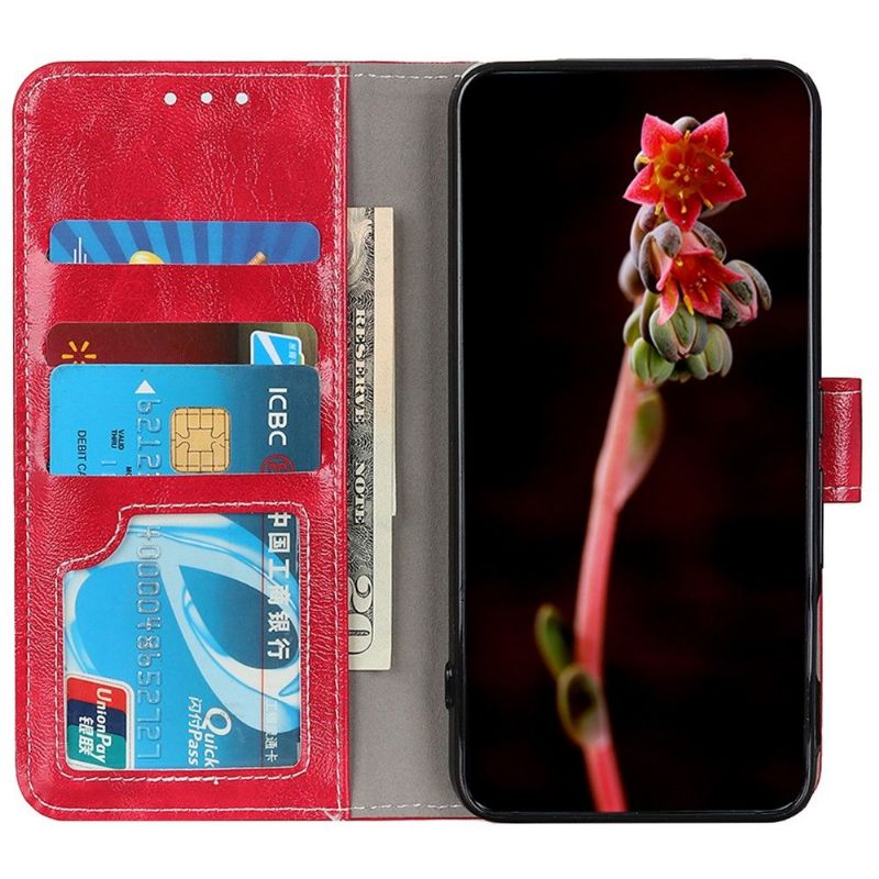 Flipové Pouzdro Na Motorola Moto G200 5G Prošívání S Luxusním Koženým Efektem
