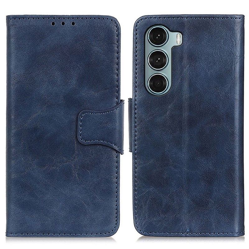 Kožené Pouzdro Folio Na Motorola Moto G200 5G Klasická Umělá Kůže Edouard