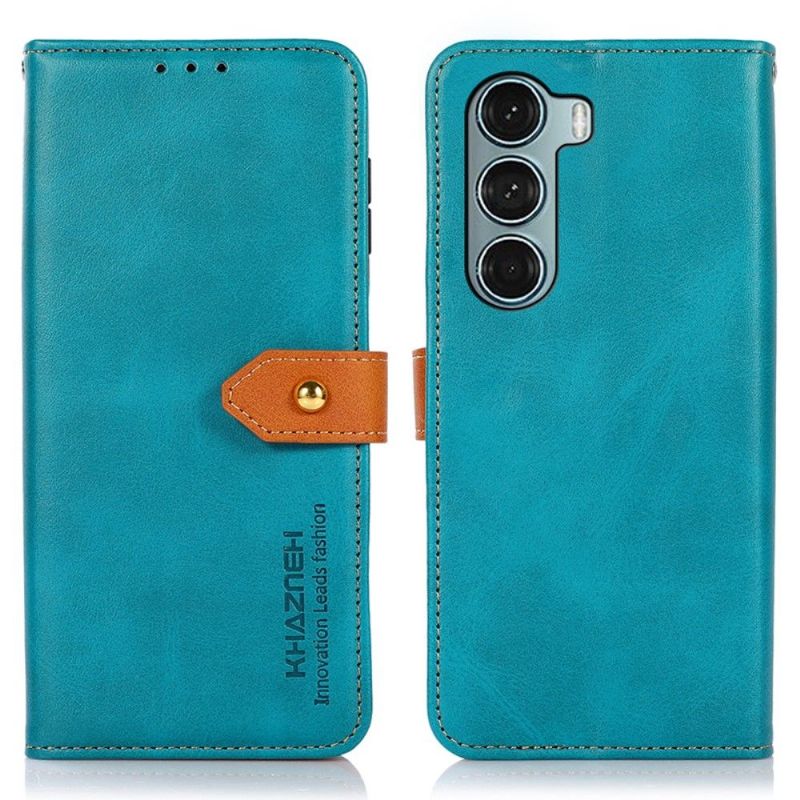 Kožené Pouzdro Na Motorola Moto G200 5G Khazneh Bicolor Umělá Kůže