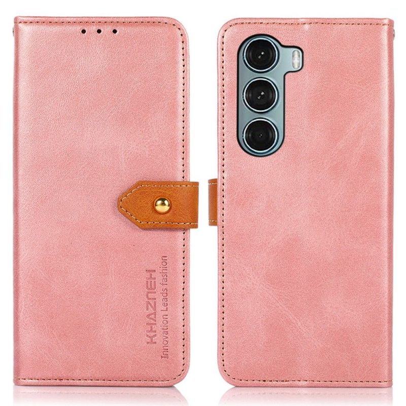 Kožené Pouzdro Na Motorola Moto G200 5G Khazneh Bicolor Umělá Kůže