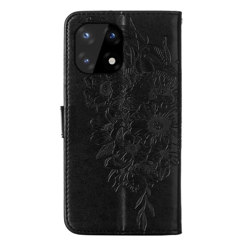 Flipové Pouzdro Na OnePlus 10 Pro Držák Karet S Motýlím Květem