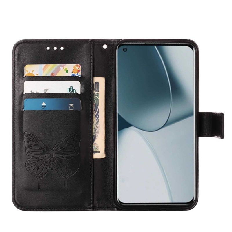Flipové Pouzdro Na OnePlus 10 Pro Držák Karet S Motýlím Květem