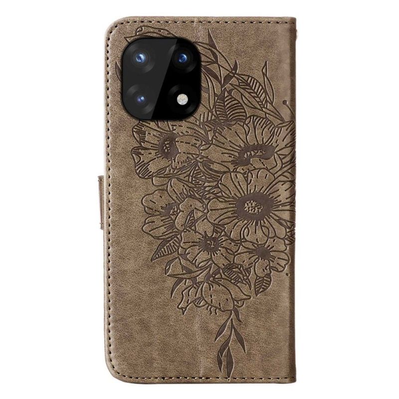 Flipové Pouzdro Na OnePlus 10 Pro Držák Karet S Motýlím Květem