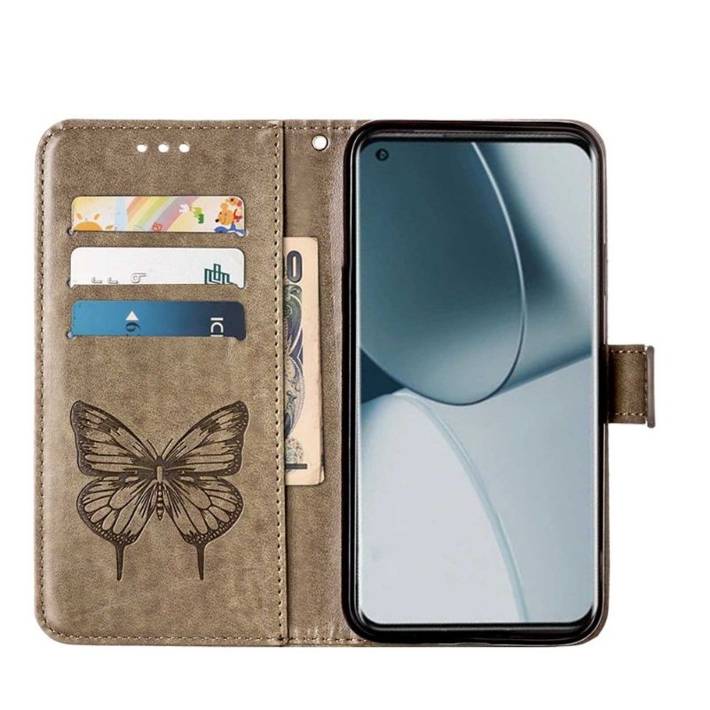 Flipové Pouzdro Na OnePlus 10 Pro Držák Karet S Motýlím Květem