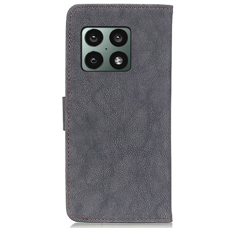 Flipové Pouzdro Na OnePlus 10 Pro Khazneh Retro Kožený Efekt