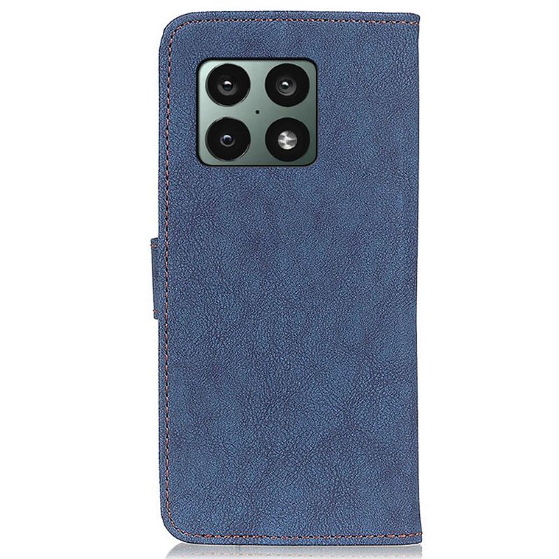 Flipové Pouzdro Na OnePlus 10 Pro Khazneh Retro Kožený Efekt