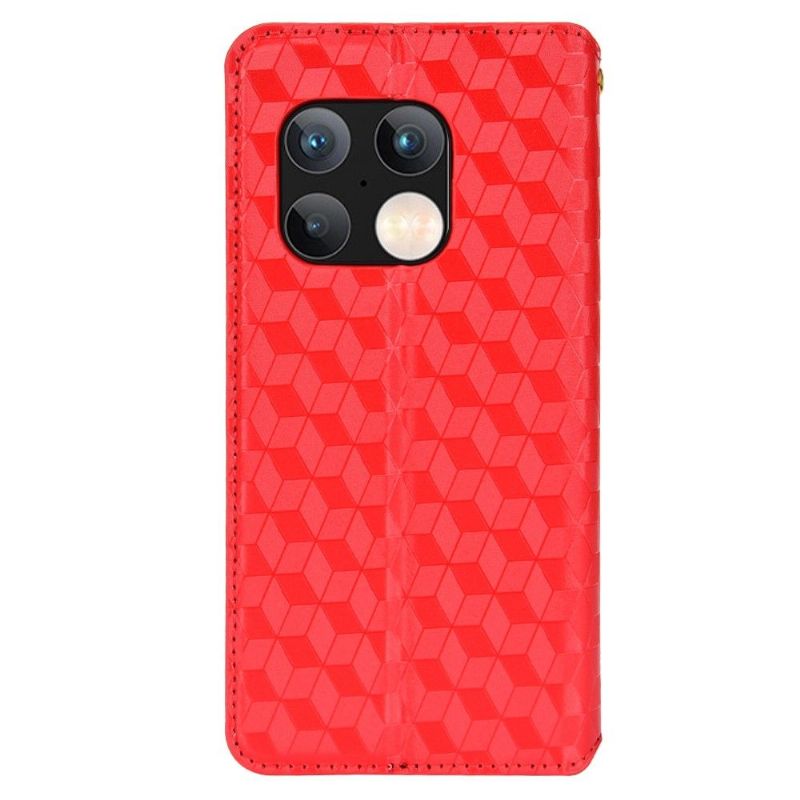 Flipové Pouzdro Na OnePlus 10 Pro Kožené Pouzdro Návrh Geometrie