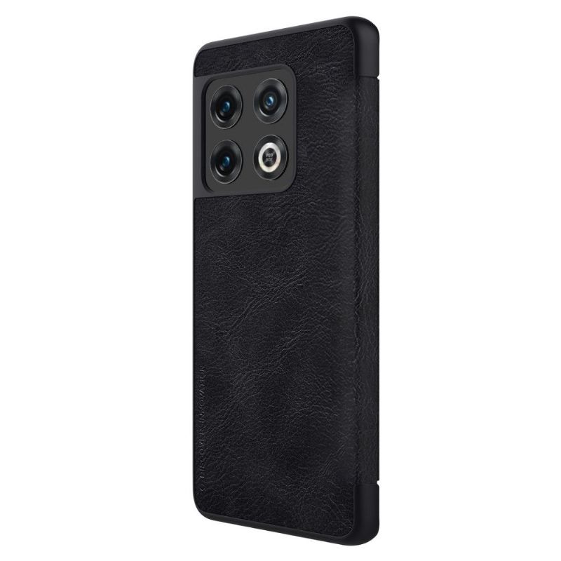 Flipové Pouzdro Na OnePlus 10 Pro Kožený Efekt Řady Qin