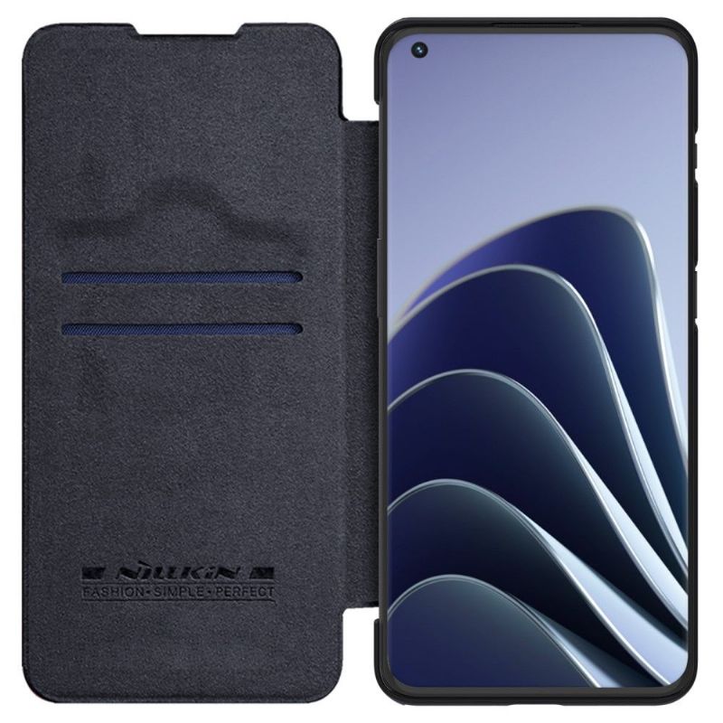 Flipové Pouzdro Na OnePlus 10 Pro Kožený Efekt Řady Qin