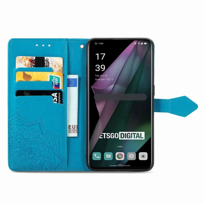 Flipové Pouzdro Na OnePlus 10 Pro Reliéfní Mandala