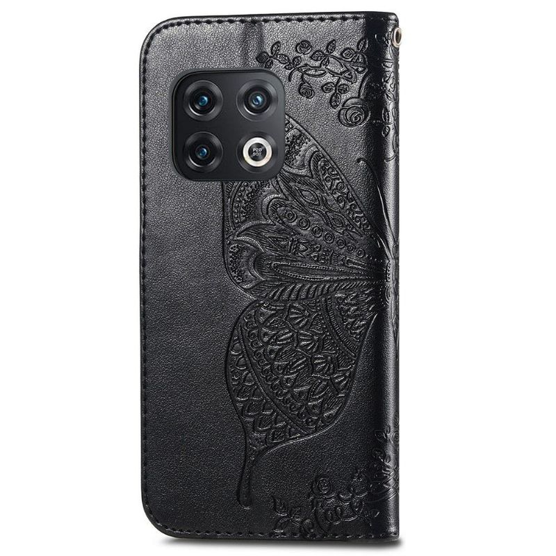Flipové Pouzdro Na OnePlus 10 Pro Reliéfní Motýl
