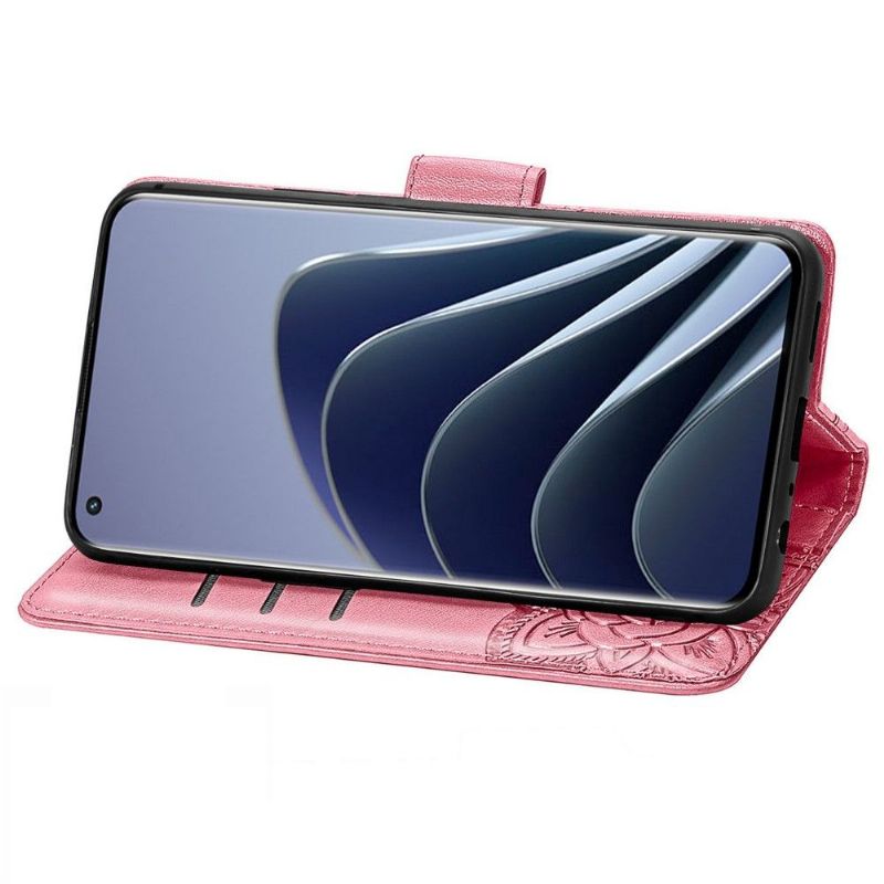 Flipové Pouzdro Na OnePlus 10 Pro Reliéfní Motýl