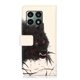 Flipové Pouzdro Na OnePlus 10 Pro Černý Divoký Vlk