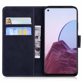 Kožené Pouzdro Folio Na OnePlus 10 Pro Reliéfní Tygr