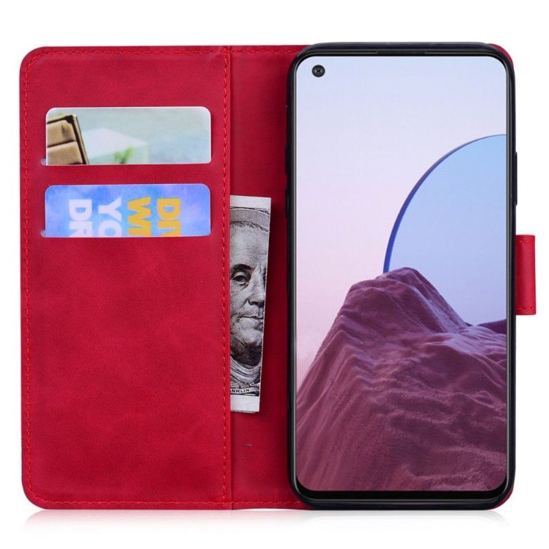 Kožené Pouzdro Folio Na OnePlus 10 Pro Reliéfní Tygr