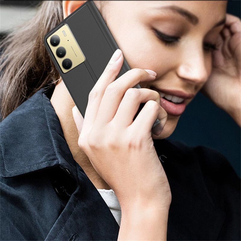 Kožené Pouzdro Folio Na Realme C75 Pouzdro Na Karty