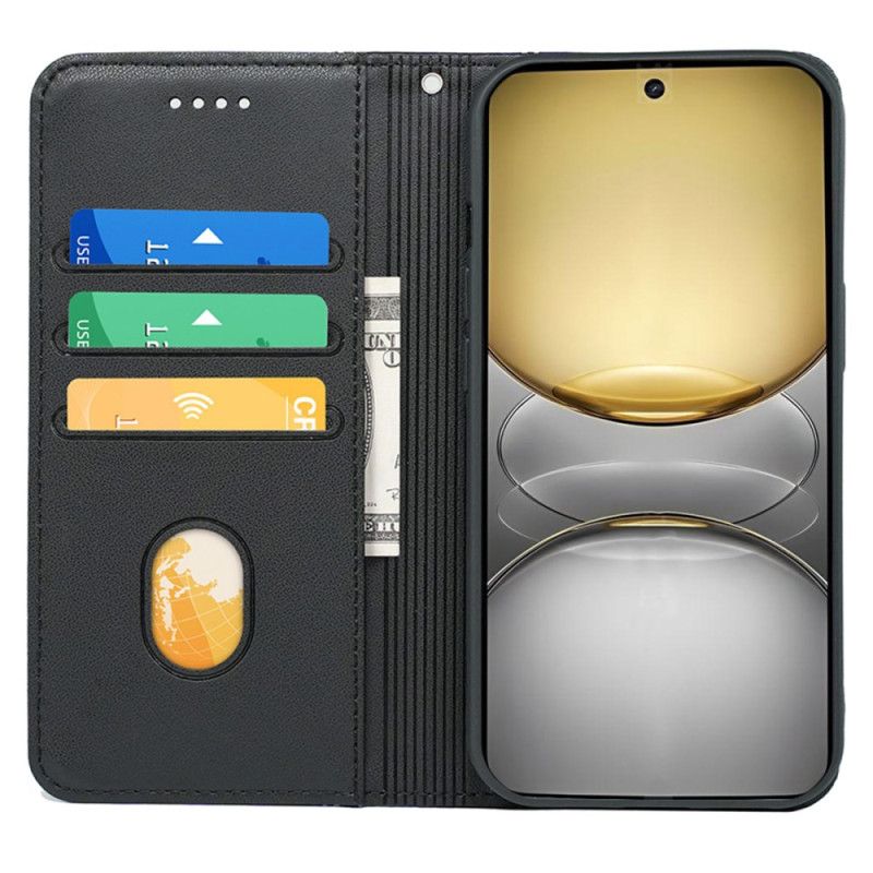 Kožené Pouzdro Folio Realme C75 Jednoduchá S Popruhem