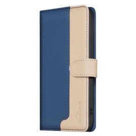 Kožený Kryt Realme C75 Dvoubarevná Barva Binfen