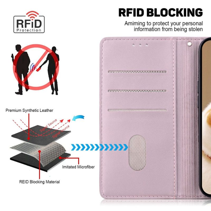 Kožený Kryt Realme C75 Kočičí Scéna S Rfid Blokováním