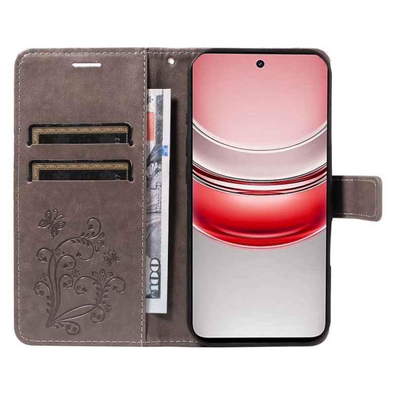 Kožený Kryt Realme C75 Obří Motýli