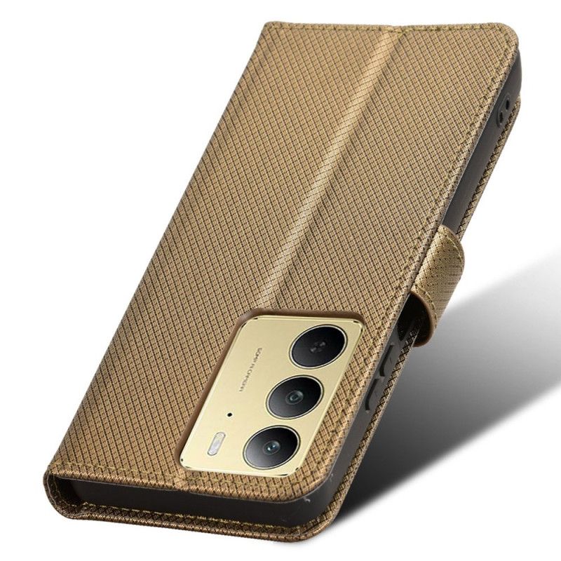 Kožený Kryt Realme C75 Popruh S Puntíky