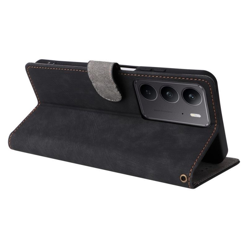 Kožený Kryt Realme C75 Rfid Ochrana Semišový Efekt