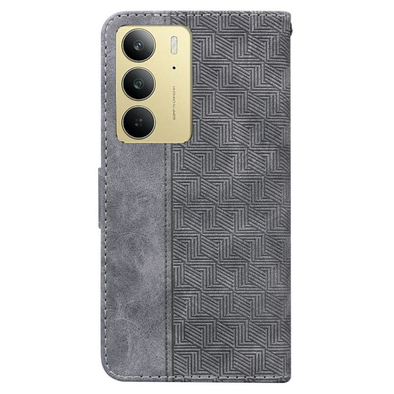 Kožený Kryt Realme C75 Tkaný Vzor