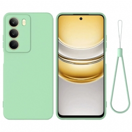 Kryt Na Realme C75 Tekutý Silikon S Řemínkem