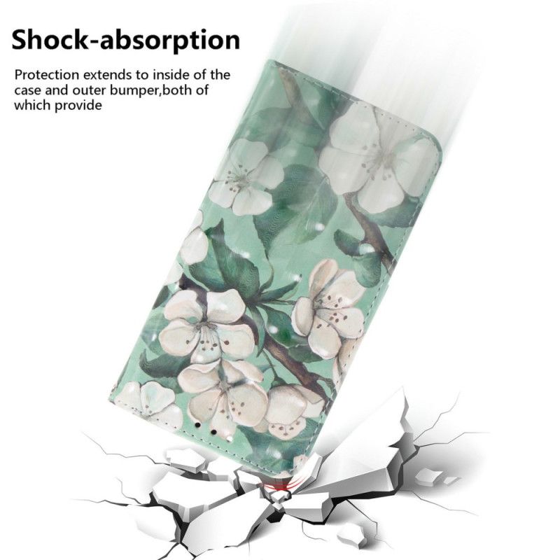 Peněženková Pouzdra Realme C75 Kryty Na Mobil Šňůrka S Akvarelovými Květinami